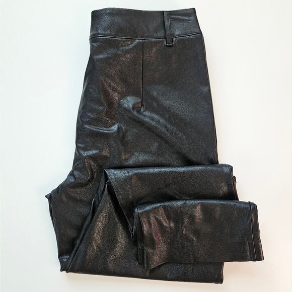 Commando Faux Leather Trousers Cropped Size L NEW High Rise Straight Leg Cropped - Picture 3 of 12